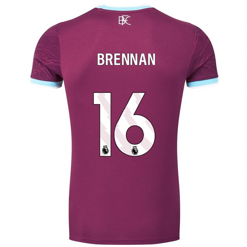 גברים כדורגל Corey Brennan #16 בורדו תכלת ג'רזי ביתית 2025/26
