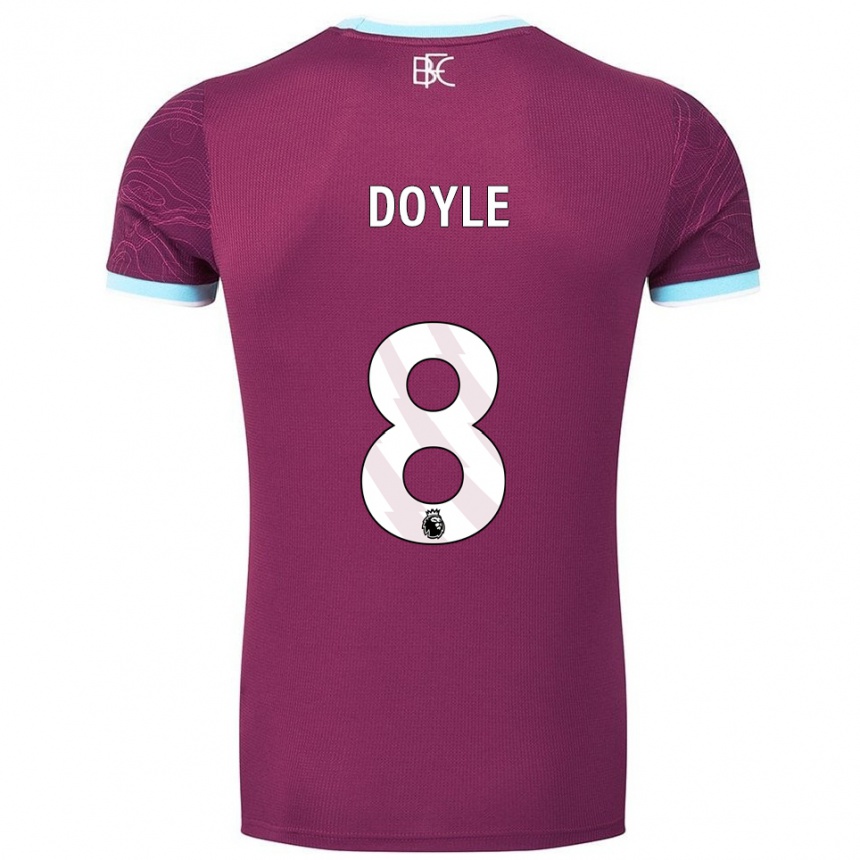 גברים כדורגל Emma Doyle #8 בורדו תכלת ג'רזי ביתית 2025/26