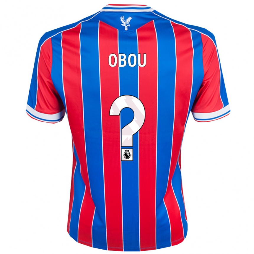 גברים כדורגל דיוויד אובו #0 כחול אדום לבן ג'רזי ביתית 2025/26