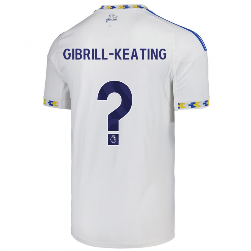 גברים כדורגל Sian Gibrill-Keating #0 לבן כחול ג'רזי ביתית 2025/26