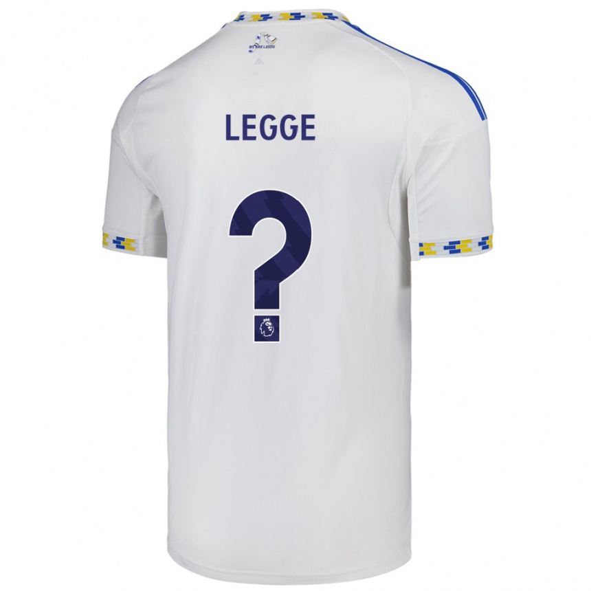 גברים כדורגל Shauna Legge #0 לבן כחול ג'רזי ביתית 2025/26