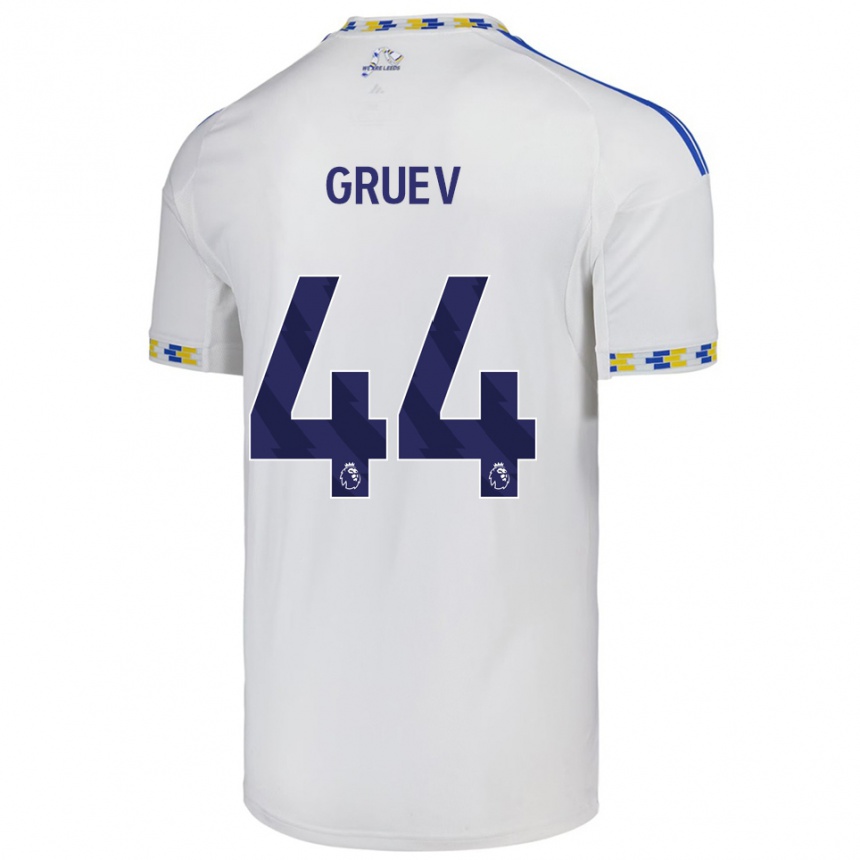 גברים כדורגל איליה גרואב #44 לבן כחול ג'רזי ביתית 2025/26