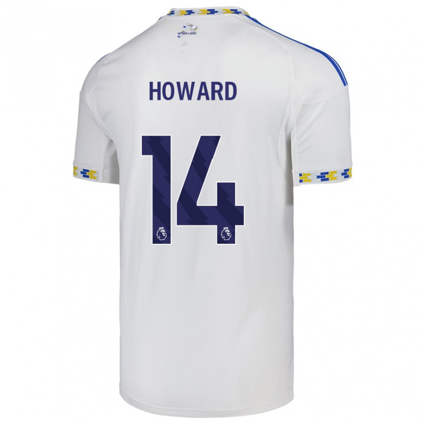 גברים כדורגל Jacob Howard #14 לבן כחול ג'רזי ביתית 2025/26