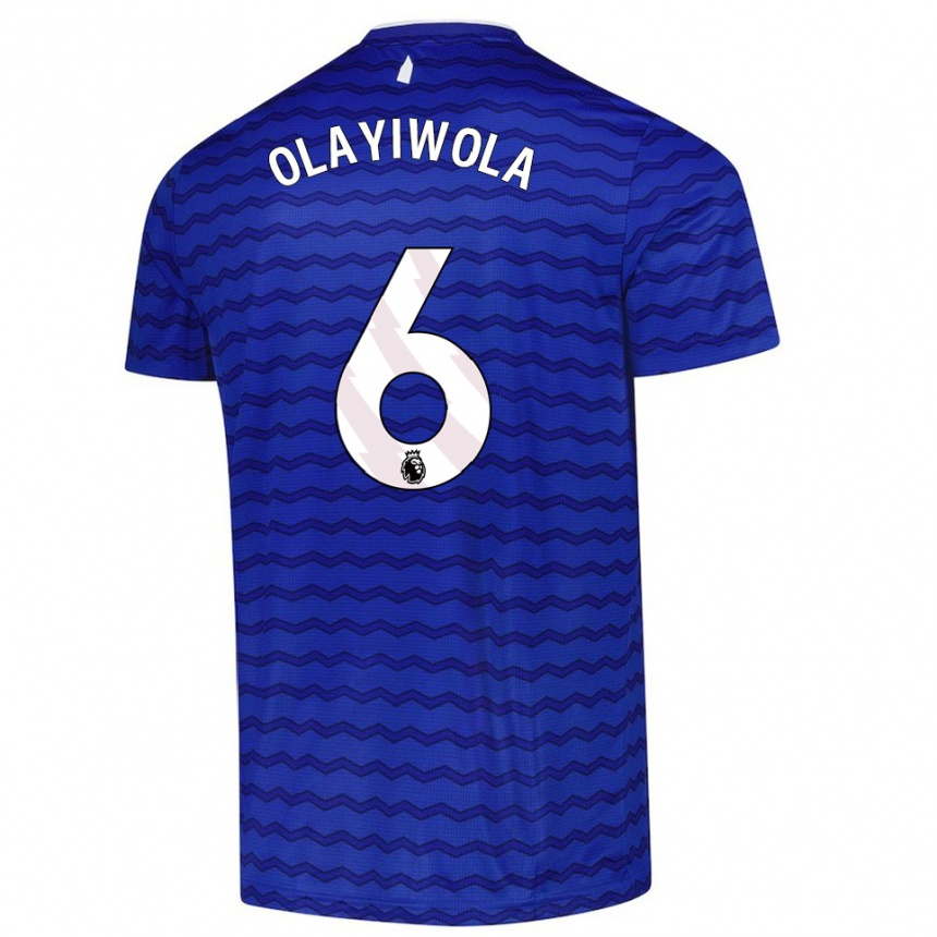 גברים כדורגל Malik Olayiwola #6 כחול נייבי ג'רזי ביתית 2025/26