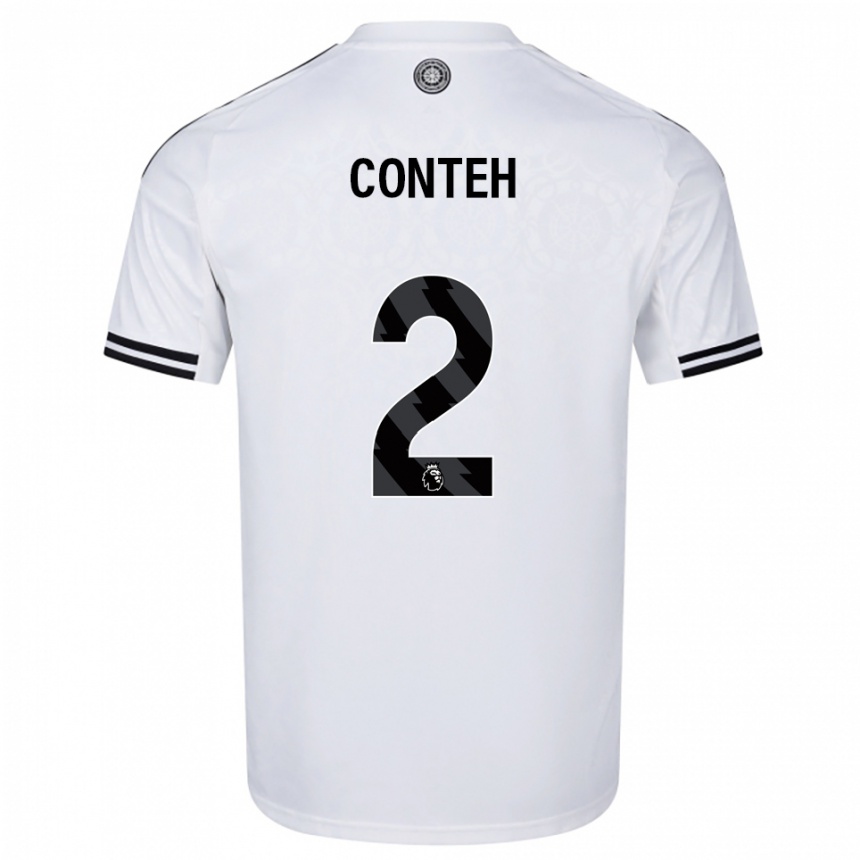 גברים כדורגל Daniel Conteh #2 לבן שחור ג'רזי ביתית 2025/26