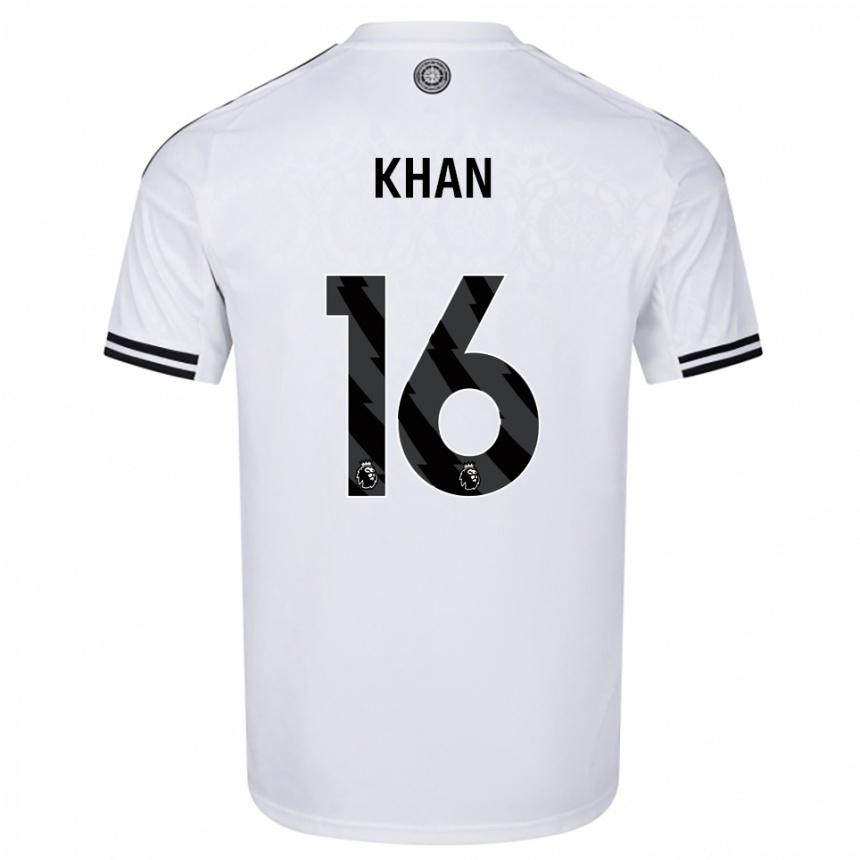 גברים כדורגל Ruban Khan #16 לבן שחור ג'רזי ביתית 2025/26