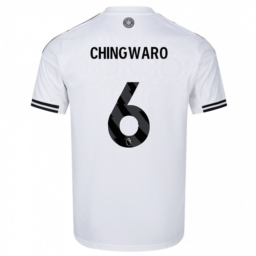 גברים כדורגל Seth Chingwaro #6 לבן שחור ג'רזי ביתית 2025/26