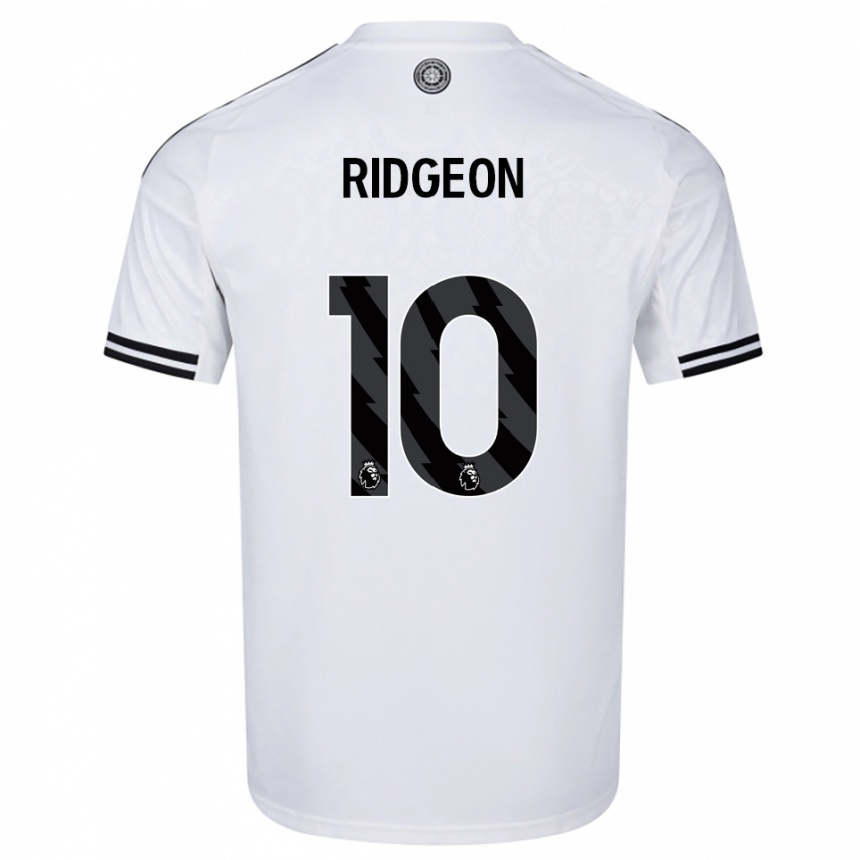 גברים כדורגל Seth Ridgeon #10 לבן שחור ג'רזי ביתית 2025/26