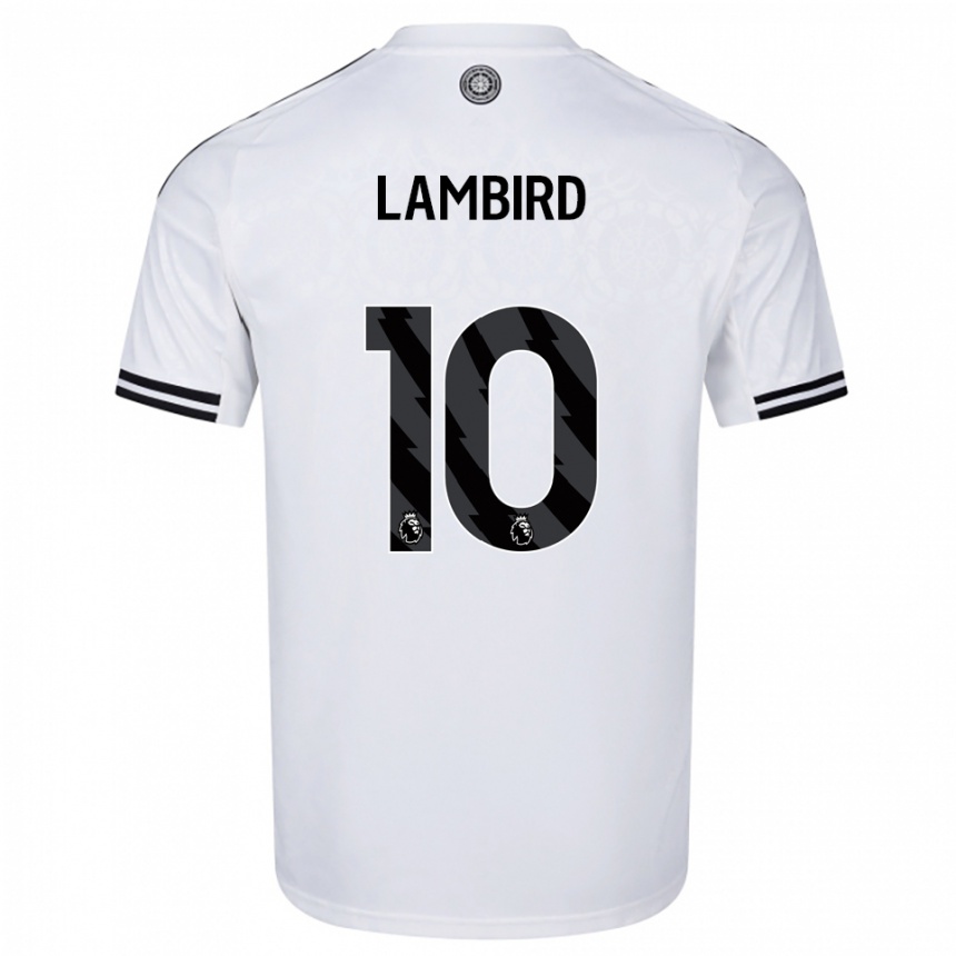 גברים כדורגל Lilly Lambird #10 לבן שחור ג'רזי ביתית 2025/26