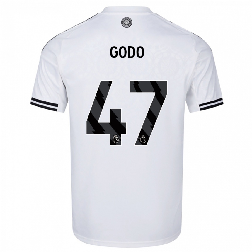 גברים כדורגל Martial Godo #47 לבן שחור ג'רזי ביתית 2025/26