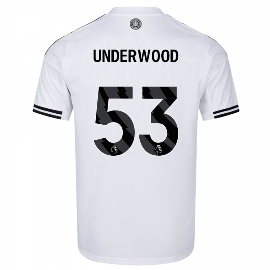 גברים כדורגל Marco Underwood #53 לבן שחור ג'רזי ביתית 2025/26