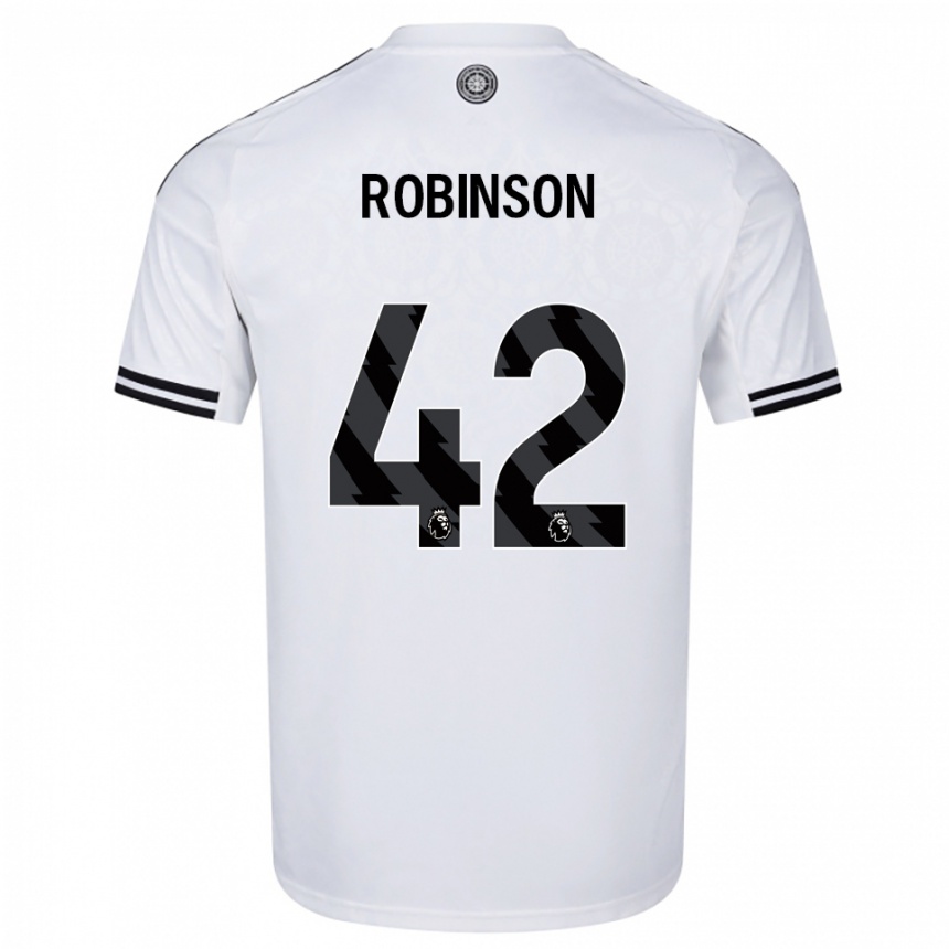 גברים כדורגל Charlie Robinson #42 לבן שחור ג'רזי ביתית 2025/26