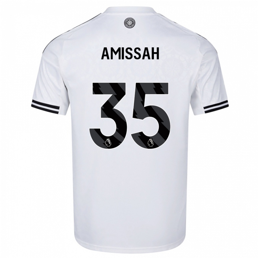גברים כדורגל Sam Amissah #35 לבן שחור ג'רזי ביתית 2025/26
