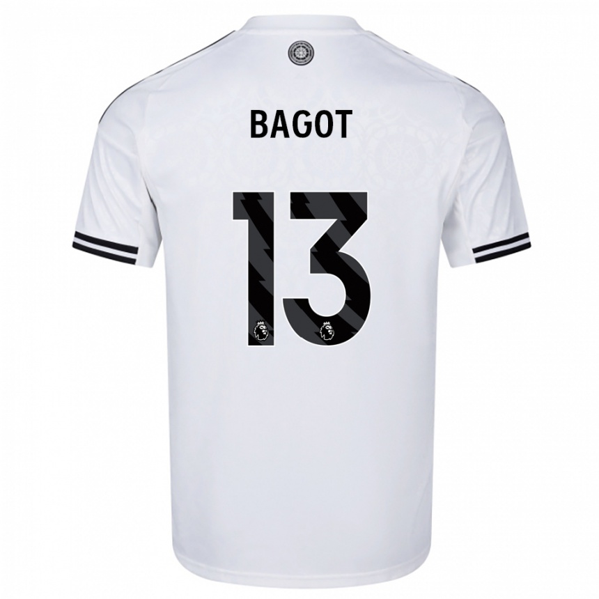 גברים כדורגל Matthew Bagot #13 לבן שחור ג'רזי ביתית 2025/26