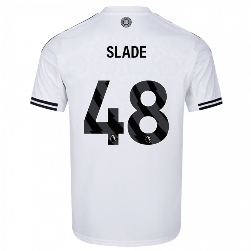 גברים כדורגל Bradley Slade #48 לבן שחור ג'רזי ביתית 2025/26