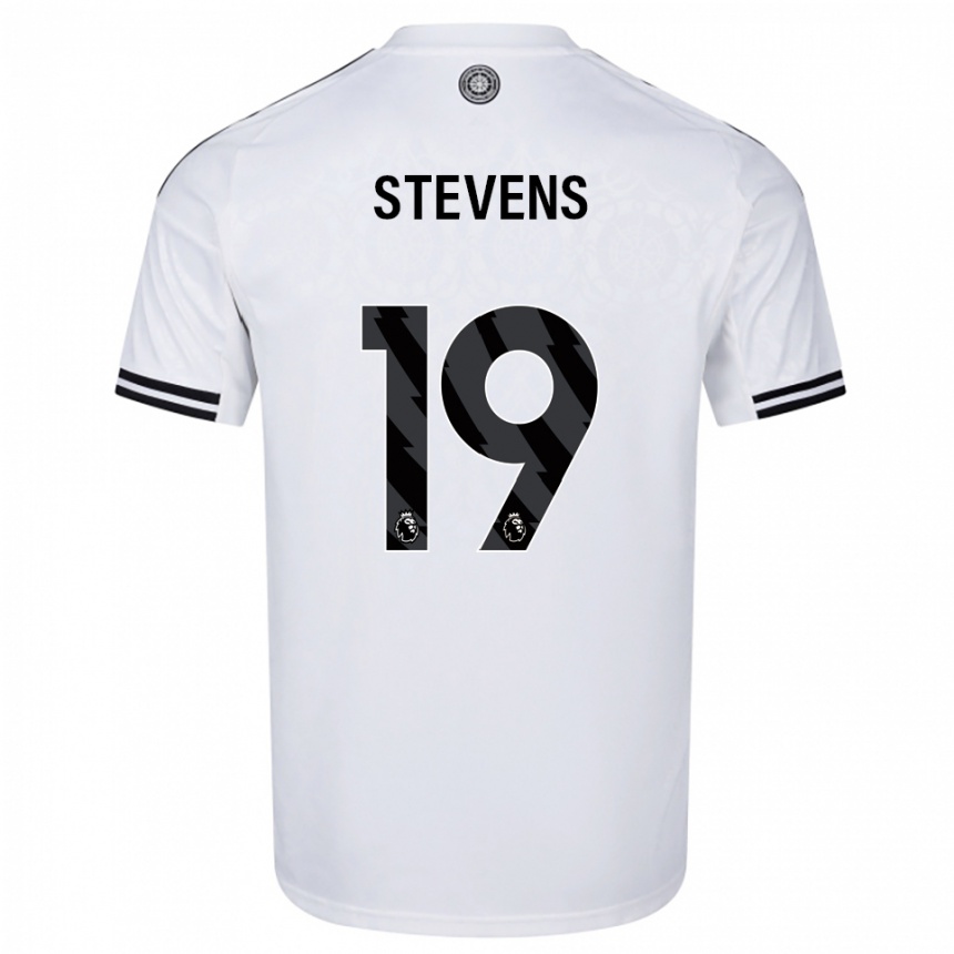 גברים כדורגל Lily Stevens #19 לבן שחור ג'רזי ביתית 2025/26