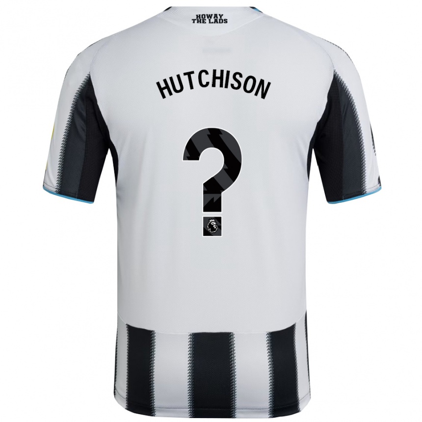 גברים כדורגל Alfie Hutchison #0 שחור לבן ג'רזי ביתית 2025/26