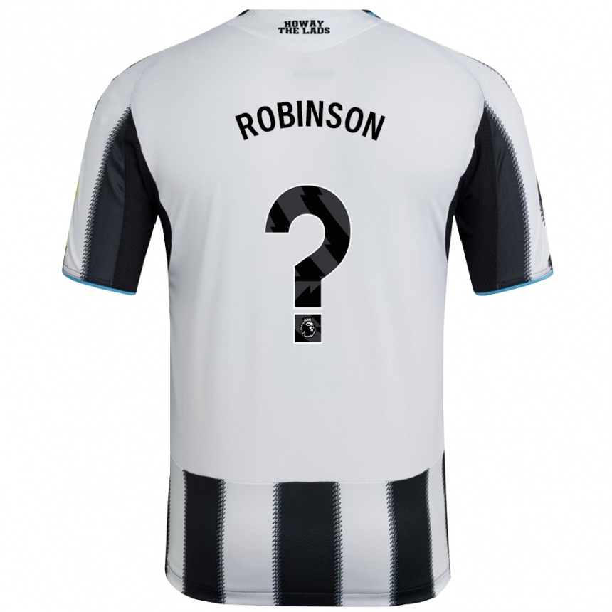 גברים כדורגל Charlie Robinson #0 שחור לבן ג'רזי ביתית 2025/26