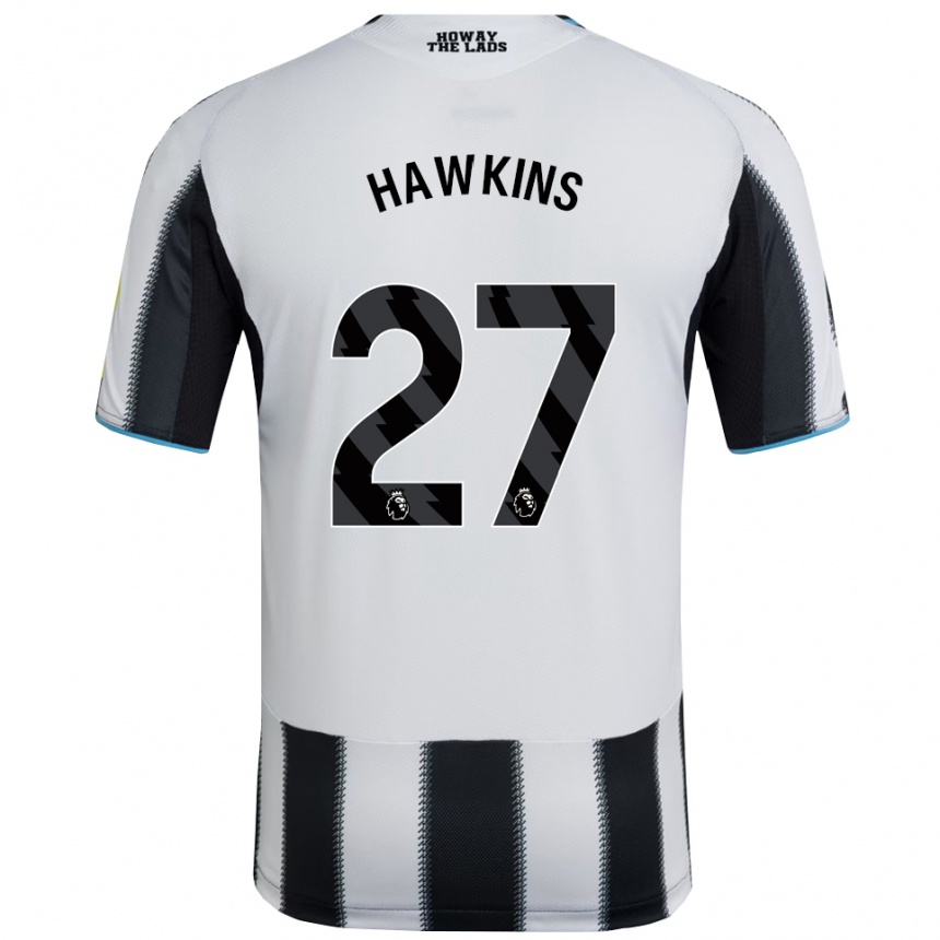 גברים כדורגל Hannah Hawkins #27 שחור לבן ג'רזי ביתית 2025/26