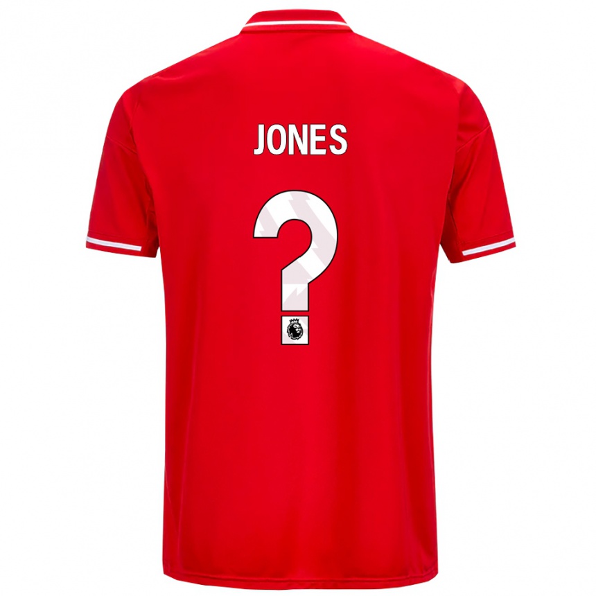 גברים כדורגל Brodie Jones #0 אדום לבן ג'רזי ביתית 2025/26