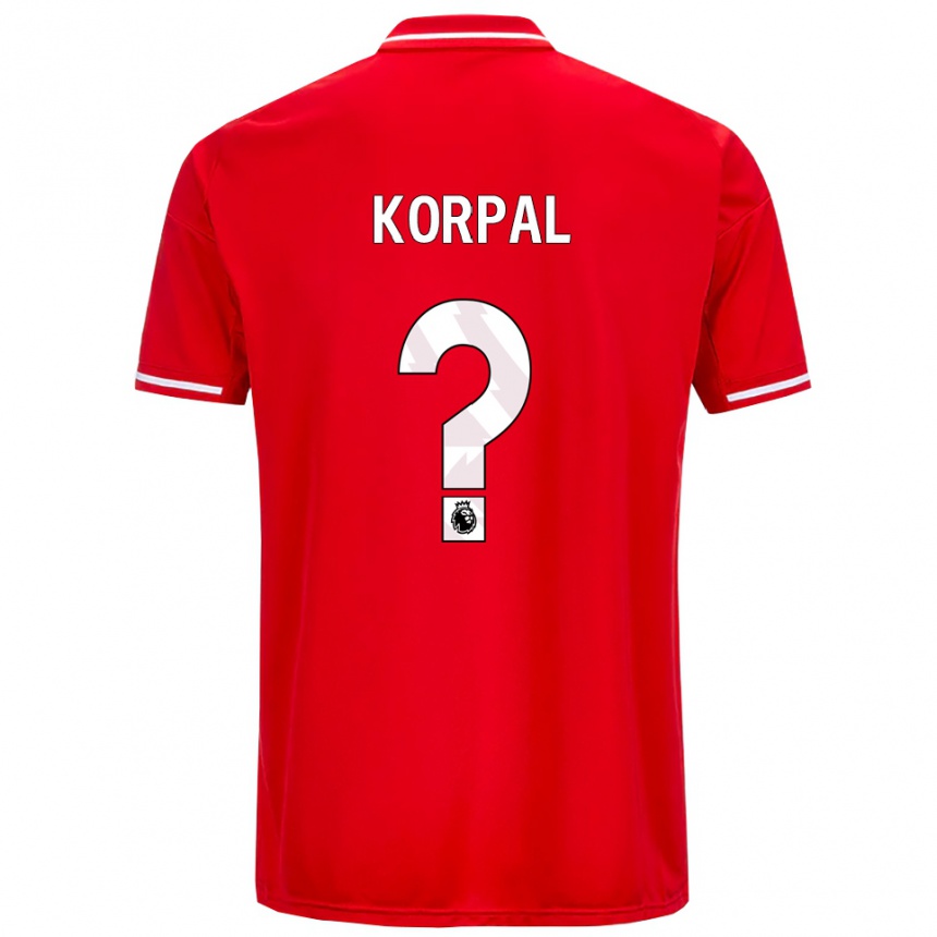 גברים כדורגל אהרון קורפל #0 אדום לבן ג'רזי ביתית 2025/26