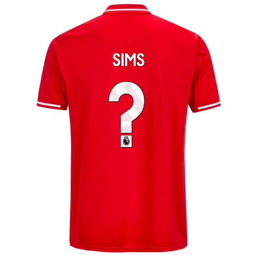 גברים כדורגל Amy Sims #0 אדום לבן ג'רזי ביתית 2025/26