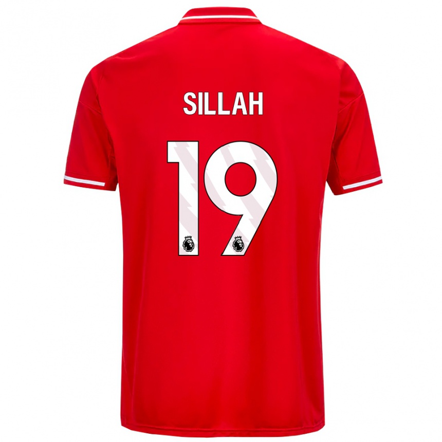 גברים כדורגל Lamin Sillah #19 אדום לבן ג'רזי ביתית 2025/26