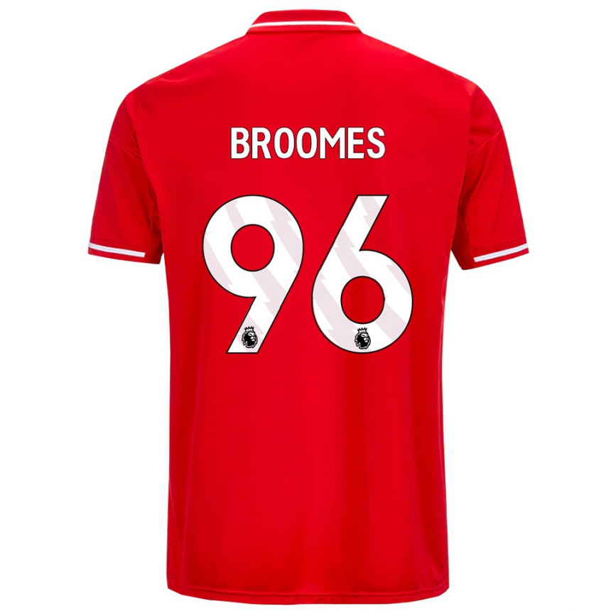 גברים כדורגל Ethan Broomes #96 אדום לבן ג'רזי ביתית 2025/26