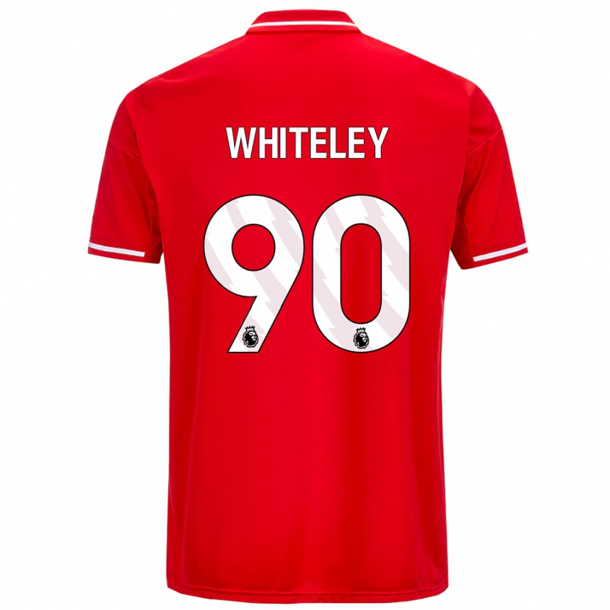 גברים כדורגל Jonathan Whiteley #90 אדום לבן ג'רזי ביתית 2025/26