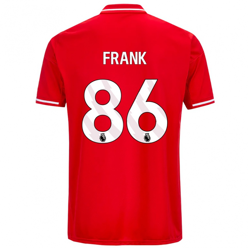 גברים כדורגל Djamna Frank #86 אדום לבן ג'רזי ביתית 2025/26