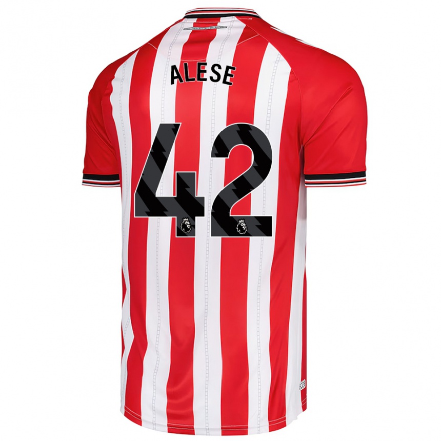 גברים כדורגל אג'י אלזה #42 אדום לבן ג'רזי ביתית 2025/26