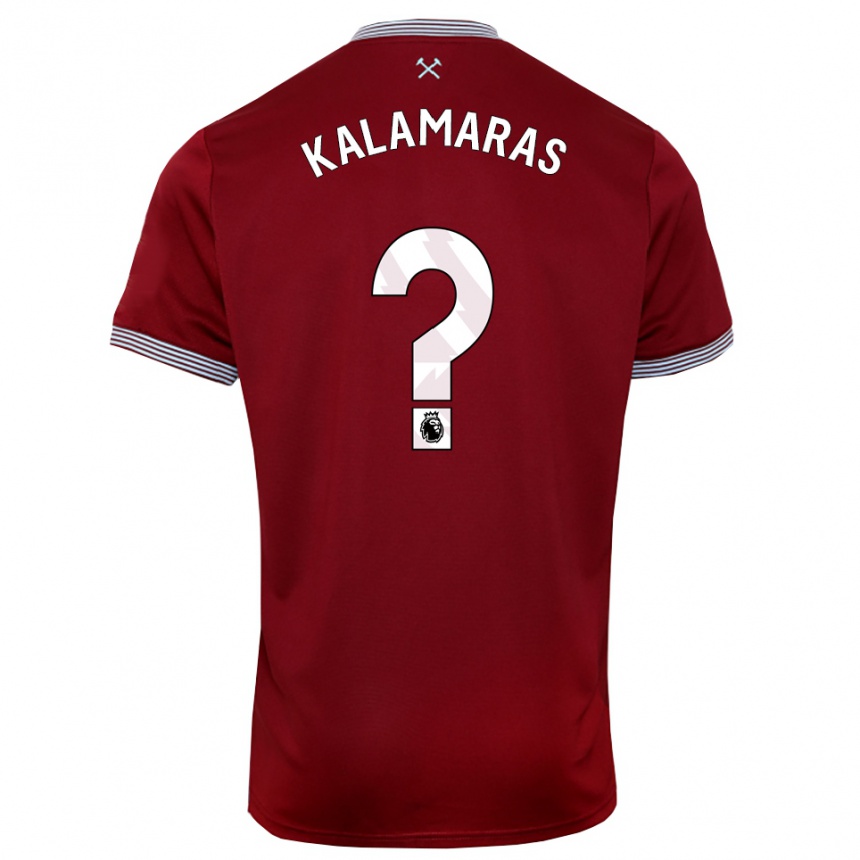 גברים כדורגל Pablo Kalamaras #0 בורדו לבן ג'רזי ביתית 2025/26