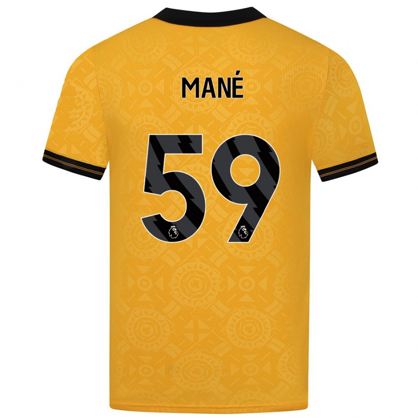 גברים כדורגל מתאוס בולה דאמי מאנה #59 צהוב שחור ג'רזי ביתית 2025/26