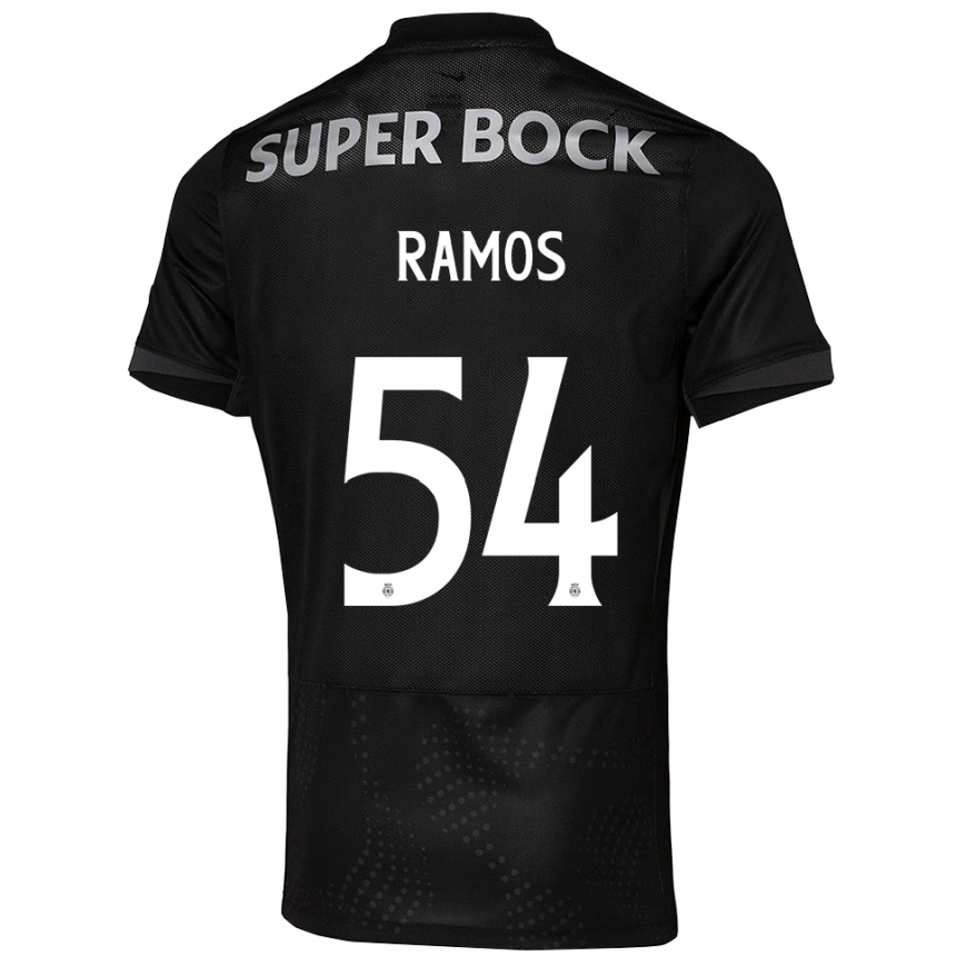 גברים כדורגל Bruno Ramos #54 שחור לבן הרחק ג'רזי 2025/26