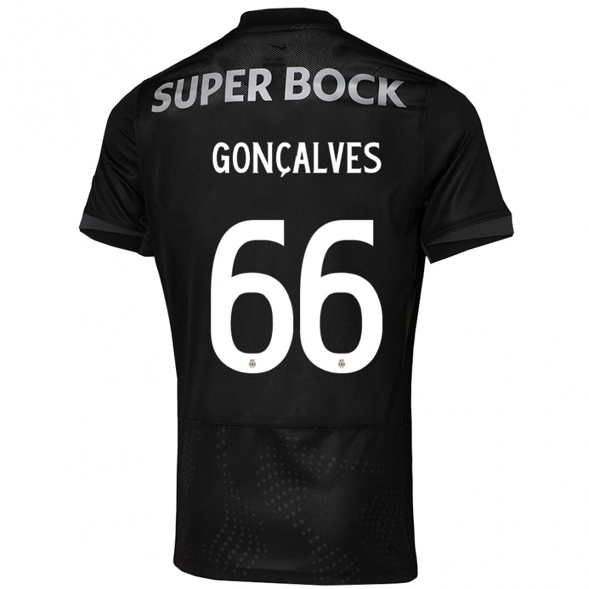 גברים כדורגל Iara Gonçalves #66 שחור לבן הרחק ג'רזי 2025/26
