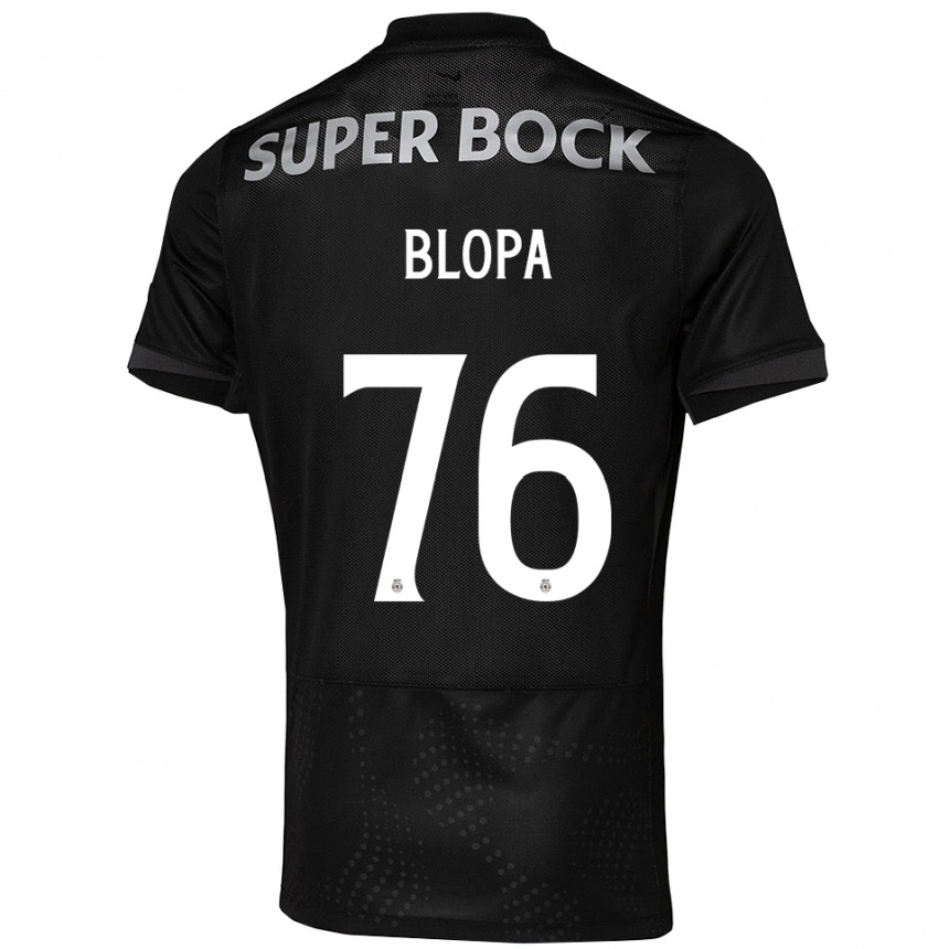 גברים כדורגל Salvador Blopa #76 שחור לבן הרחק ג'רזי 2025/26