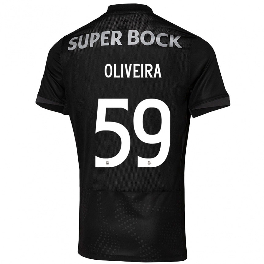 גברים כדורגל Kauã Oliveira #59 שחור לבן הרחק ג'רזי 2025/26