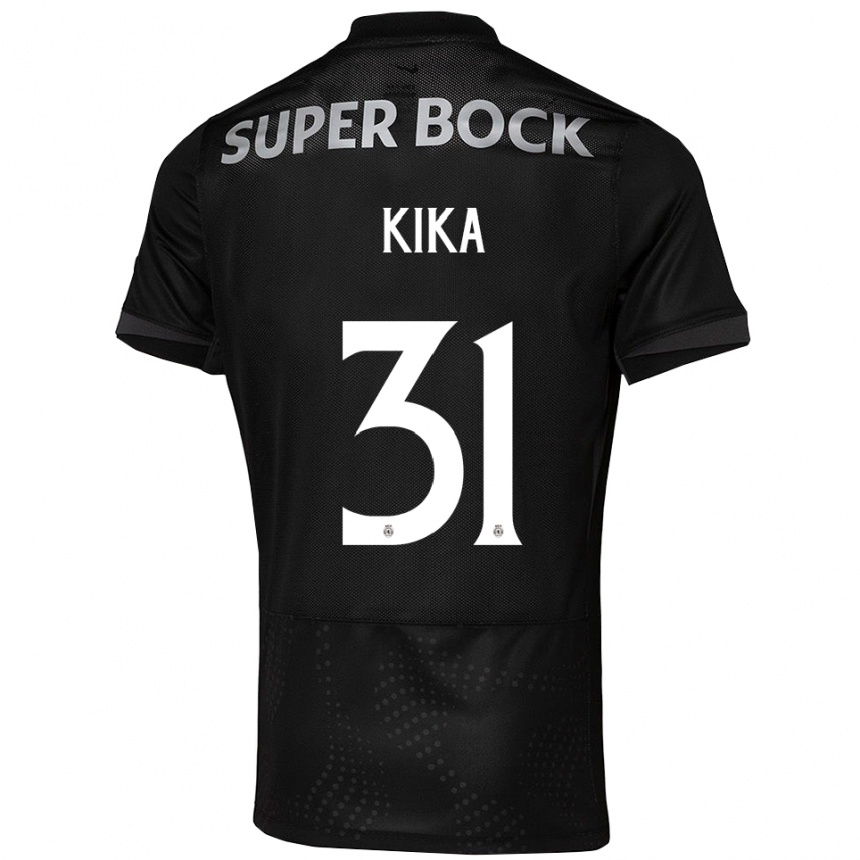 גברים כדורגל Kika #31 שחור לבן הרחק ג'רזי 2025/26