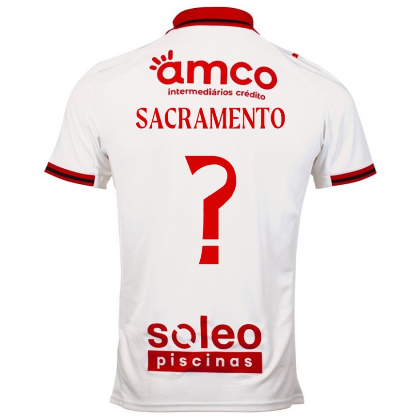 גברים כדורגל Medgilson Sacramento #0 לבן אדום הרחק ג'רזי 2025/26