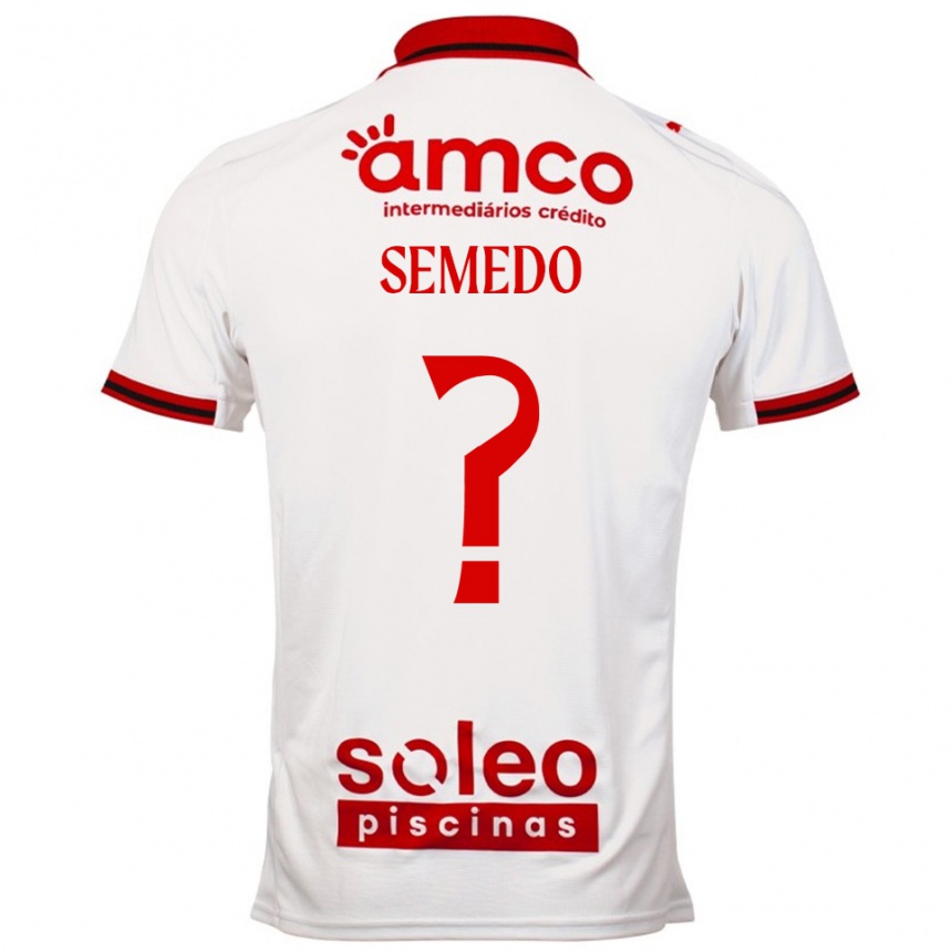 גברים כדורגל Nuno Semedo #0 לבן אדום הרחק ג'רזי 2025/26