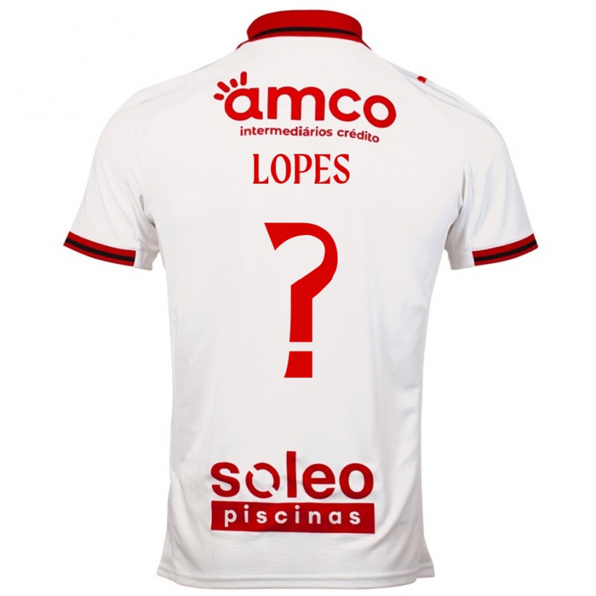 גברים כדורגל Ivo Lopes #0 לבן אדום הרחק ג'רזי 2025/26