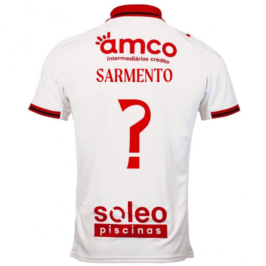 גברים כדורגל Bernardo Sarmento #0 לבן אדום הרחק ג'רזי 2025/26