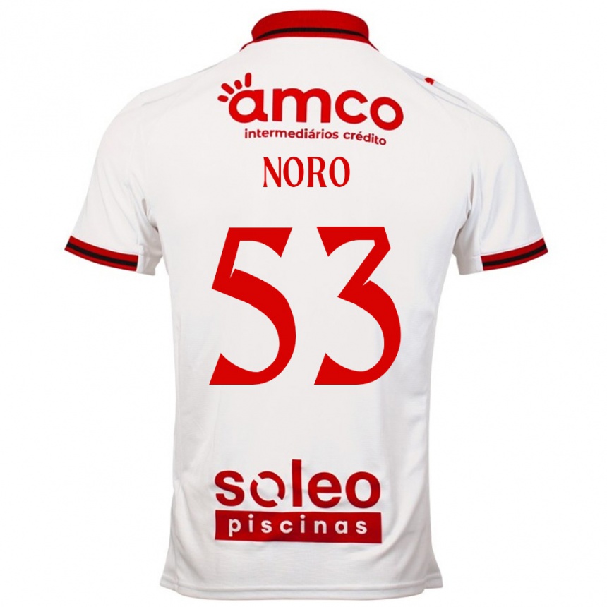 גברים כדורגל Jonatás Noro #53 לבן אדום הרחק ג'רזי 2025/26