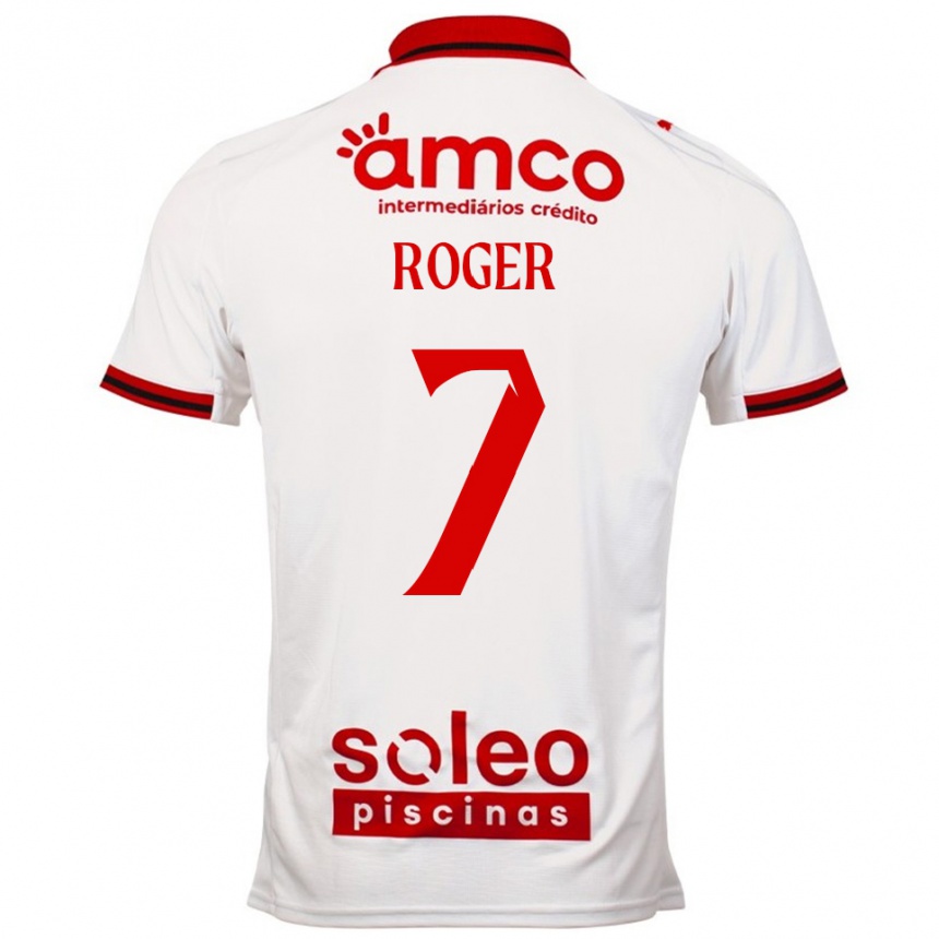גברים כדורגל Roger #7 לבן אדום הרחק ג'רזי 2025/26