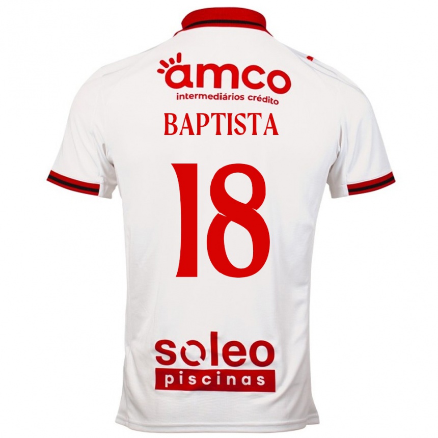 גברים כדורגל Tiago Baptista #18 לבן אדום הרחק ג'רזי 2025/26