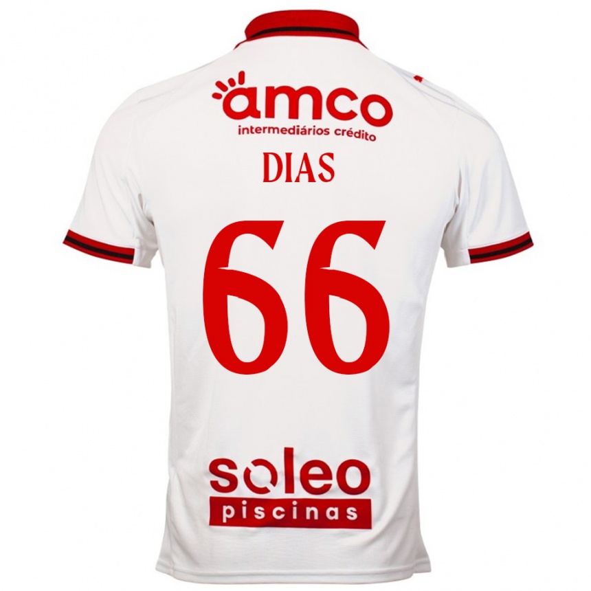 גברים כדורגל Gonçalo Dias #66 לבן אדום הרחק ג'רזי 2025/26
