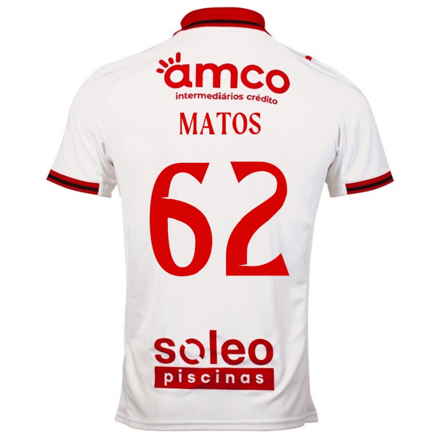 גברים כדורגל Nuno Matos #62 לבן אדום הרחק ג'רזי 2025/26