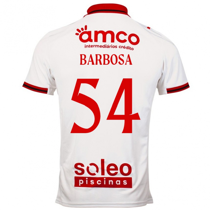 גברים כדורגל Guilherme Barbosa #54 לבן אדום הרחק ג'רזי 2025/26