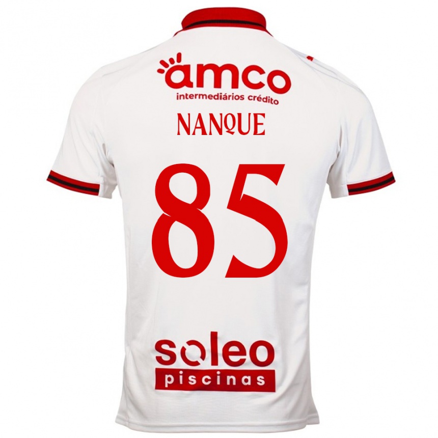 גברים כדורגל Edgar Nanque #85 לבן אדום הרחק ג'רזי 2025/26