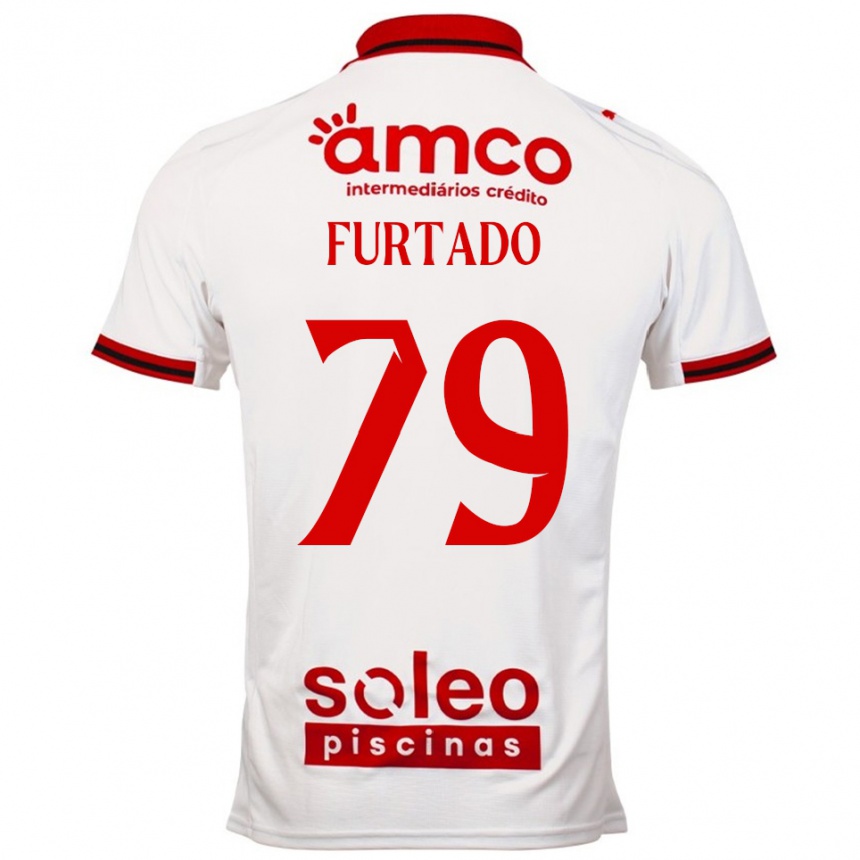 גברים כדורגל Rúben Furtado #79 לבן אדום הרחק ג'רזי 2025/26